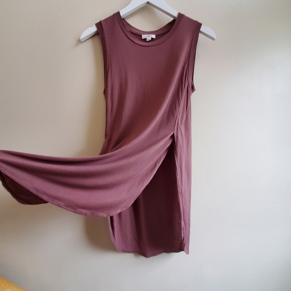 Wilfred burgundy jersey sleeveless jersey side slit, XS size - Picture 2 of 5